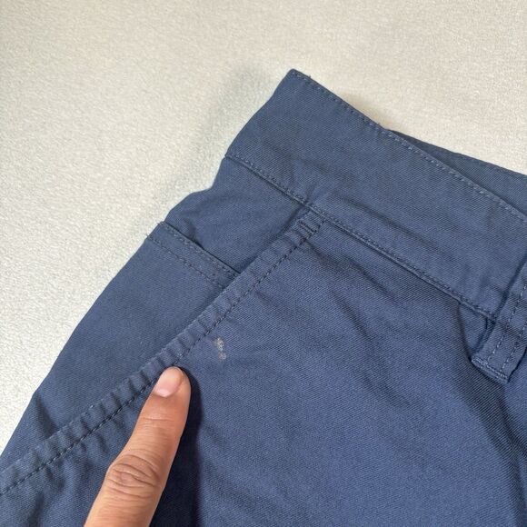 Florence Marine X Causal Men Chino Shorts Size 34 Navy Blue Stretch Flat Front - Picture 3 of 8